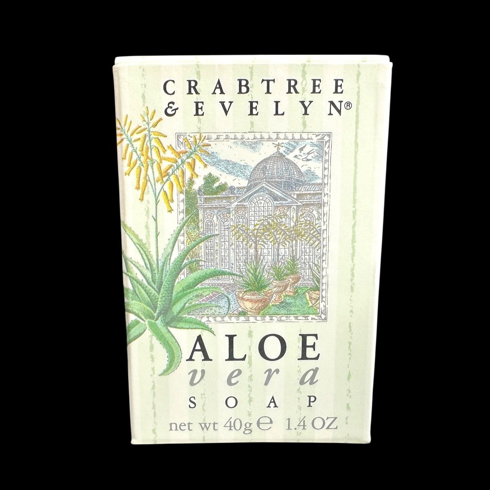 Crabtree & Evelyn Aloe Vera Soap Set of 3 Vintage 1.4oz 40g Bars Made in USA - Picture 2 of 4